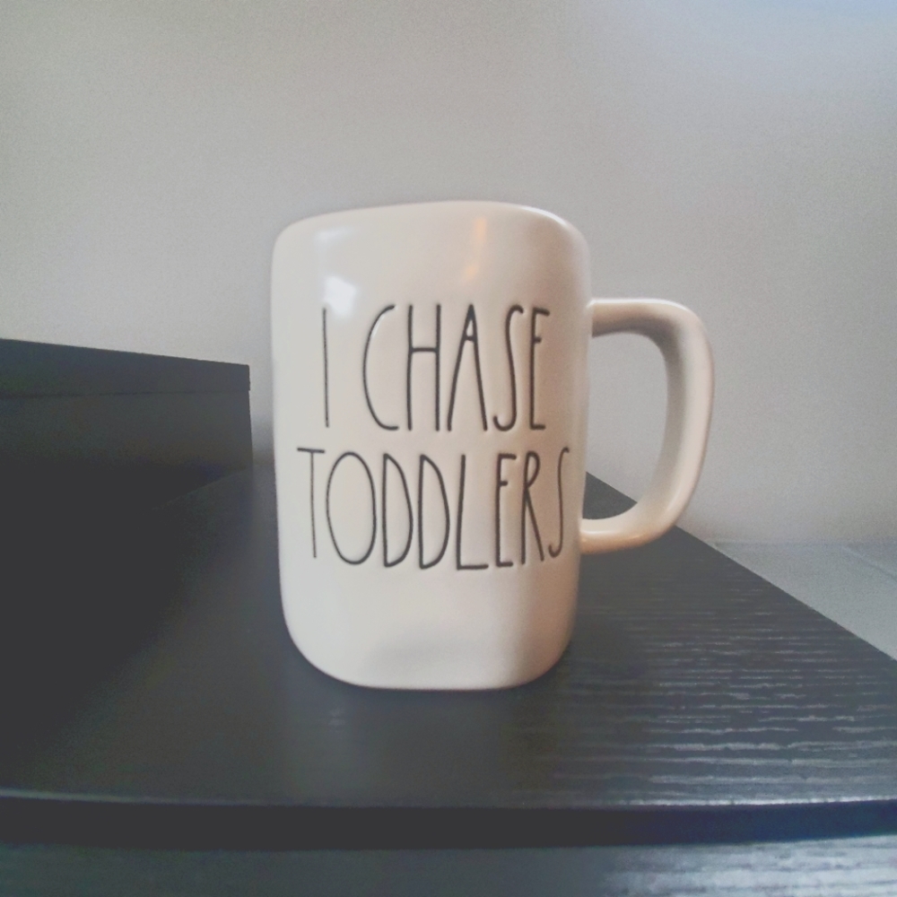 Rae Dunn "I CHASE TODDLERS" coffee/tea mug